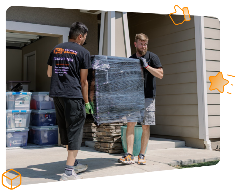 Movers carrying boxes
