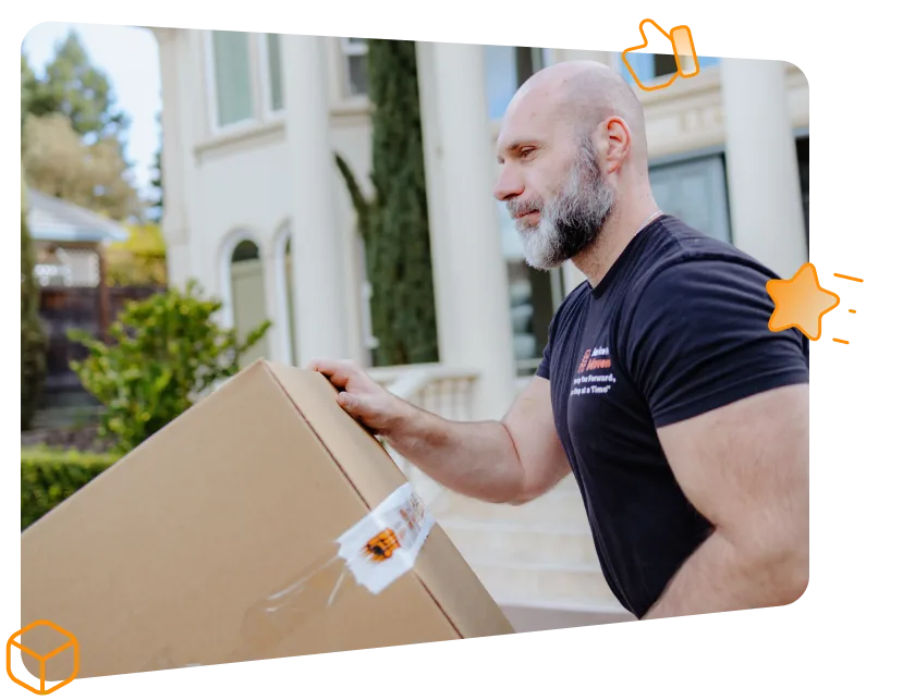 Movers carrying boxes