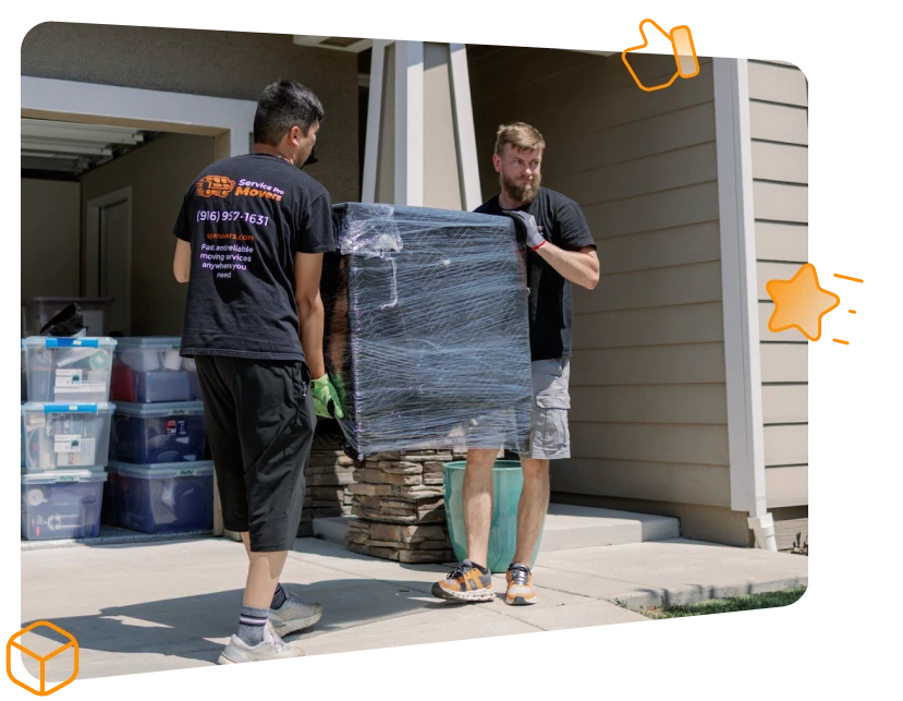 Movers carrying boxes