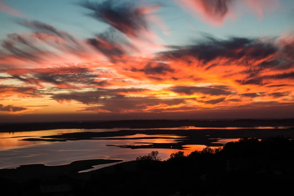 Folsom Lake at sunset
