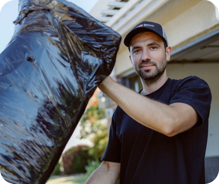 Moving truck and movers unloading furniture in Davis CA