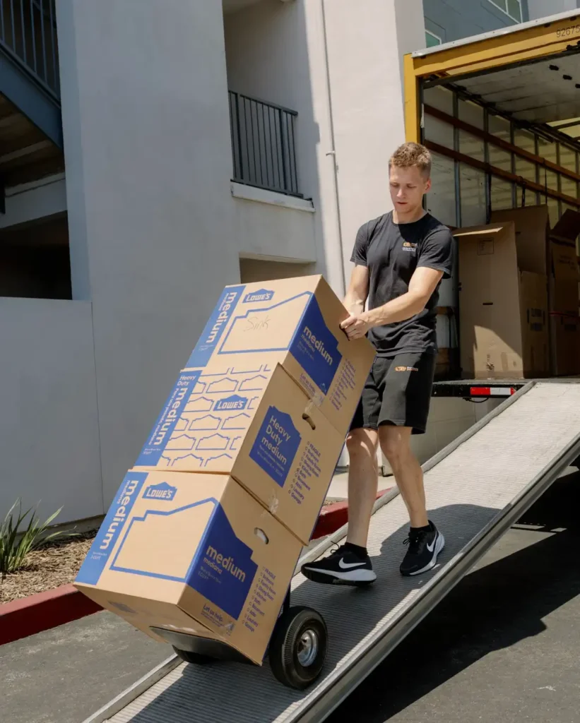 Service Pro Movers helping a family move to a Sacramento suburb with children